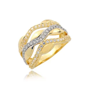 Delikatny pierścionek wykonany z wysokiej jakości złota.