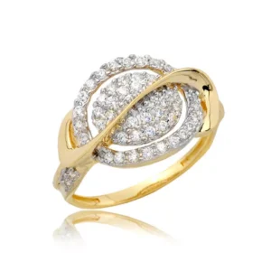 Delikatny pierścionek wykonany z wysokiej jakości złota.