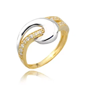 Delikatny pierścionek wykonany z wysokiej jakości złota.