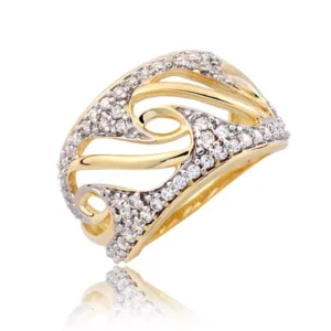 Elegancki pierścionek ze złota o ponadczasowym charakterze.