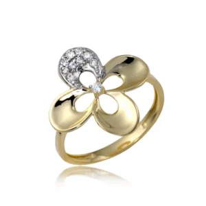 Delikatny pierścionek wykonany z wysokiej jakości złota.