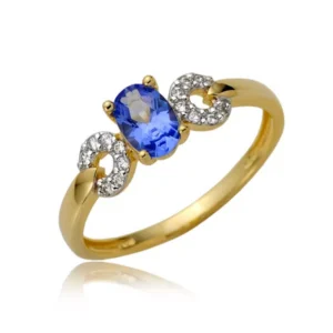 Pierścionek ze złota łączący klasykę z nowoczesnością.