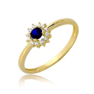 Delikatny pierścionek wykonany z wysokiej jakości złota.