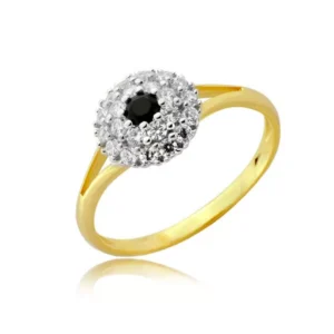 Delikatny pierścionek wykonany z wysokiej jakości złota.