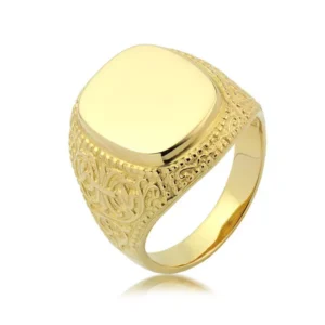 Delikatny pierścionek wykonany z wysokiej jakości złota.