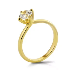 Delikatny pierścionek wykonany z wysokiej jakości złota.