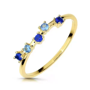 Pierścionek ze złota łączący klasykę z nowoczesnością.