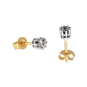 Uniwersalne kolczyki złote o eleganckim wykończeniu.