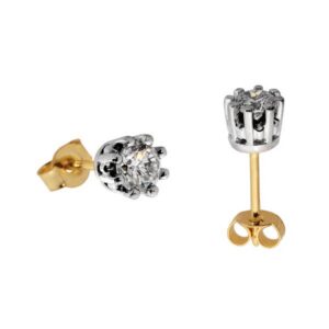 Uniwersalne kolczyki złote o eleganckim wykończeniu.