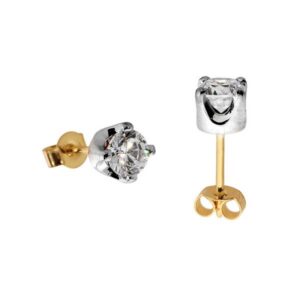 Złote kolczyki łączące elegancję i nowoczesny design.