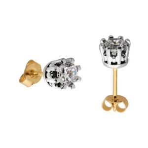 Uniwersalne kolczyki złote o eleganckim wykończeniu.