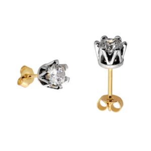 Złote kolczyki o klasycznej i ponadczasowej formie.