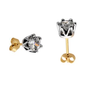 Złote kolczyki o klasycznej i ponadczasowej formie.