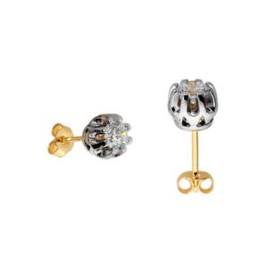 Stylowe kolczyki wykonane z wysokiej jakości złota.