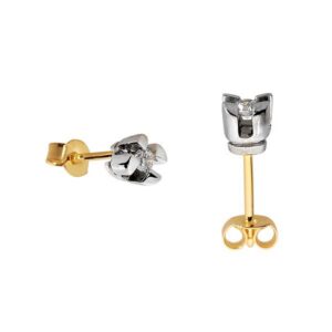 Uniwersalne kolczyki złote o eleganckim wykończeniu.