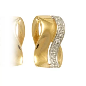 Złoty wisiorek o subtelnym designie.