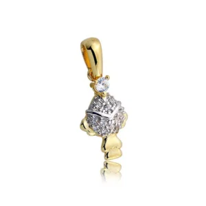 Elegancki wisiorek ze złota na łańcuszku.