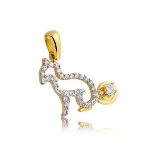 Złoty wisiorek w eleganckim stylu.