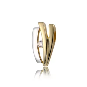 Elegancki wisiorek ze złota w trzech kolorach.