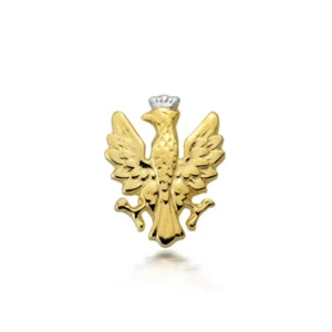 Złoty wisiorek inspirowany klasyką jubilerstwa.