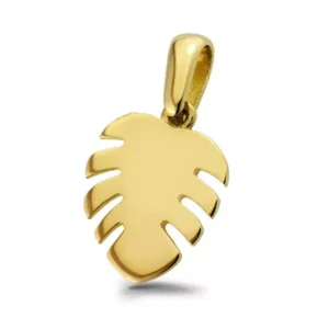 Złoty wisiorek o klasycznej estetyce.