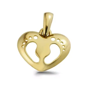 Złoty wisiorek o lekkiej konstrukcji.