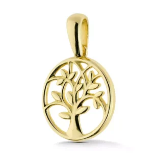 Złoty wisiorek o subtelnym designie.