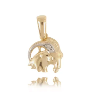 Elegancki znak zodiaku w trzech kolorach złota.