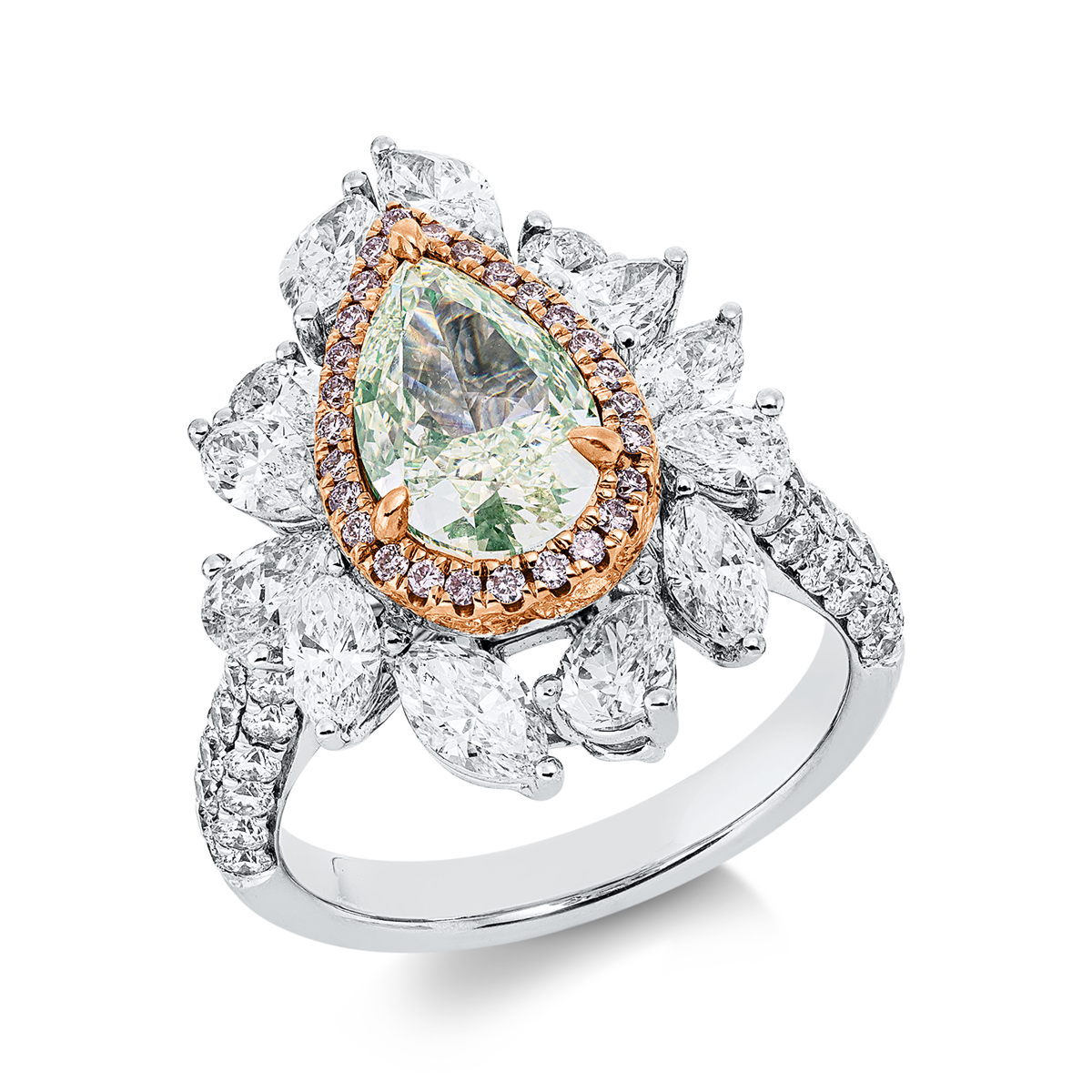 Farbiger Diamant Pierścionek - 1JW58