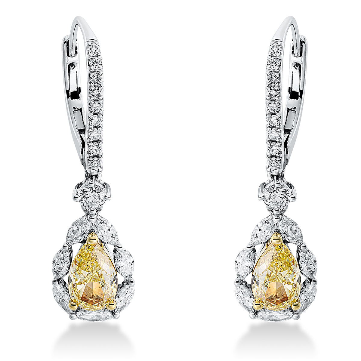 Farbiger Diamant Kolczyki - 2P698