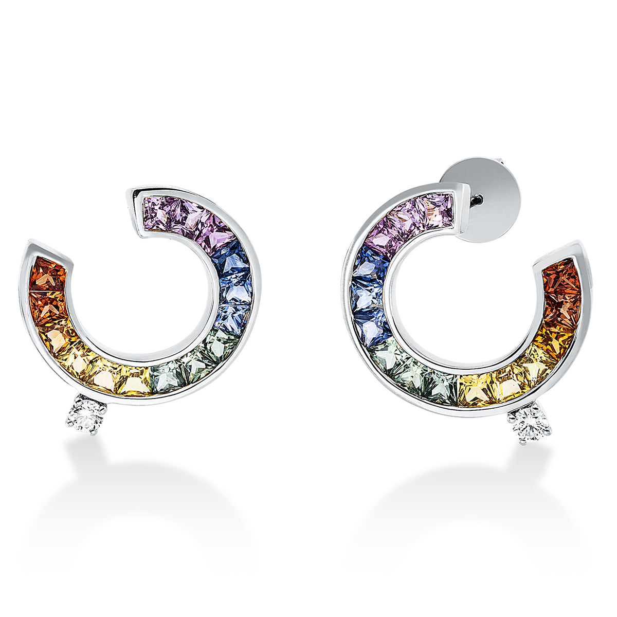 Rainbow & Multicolor Kolczyki - 2R284-K