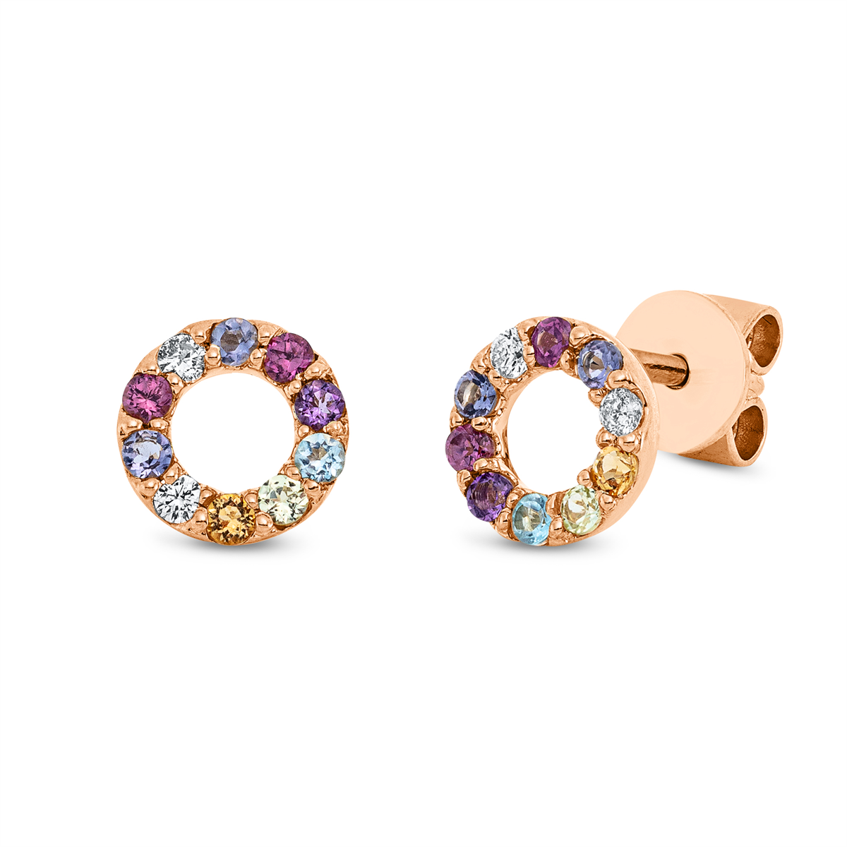 Rainbow & Multicolor Kolczyki - 2R891-K - obrazek 3