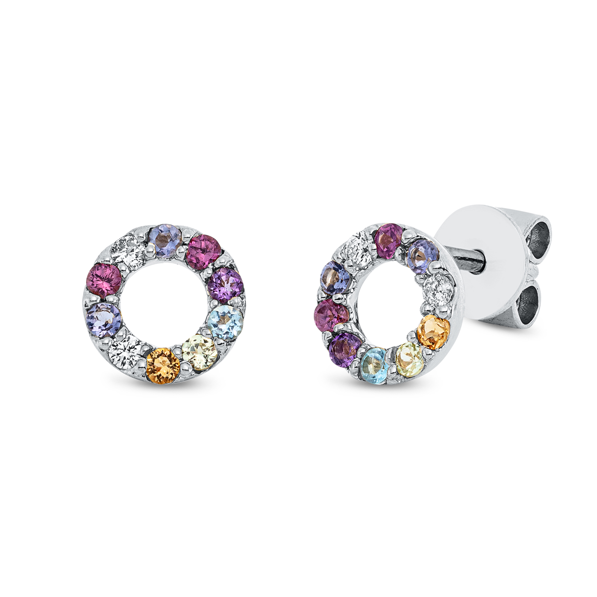 Rainbow & Multicolor Kolczyki - 2R891-K