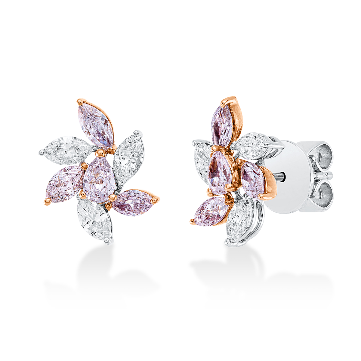 Farbiger Diamant Kolczyki - 2U352-K