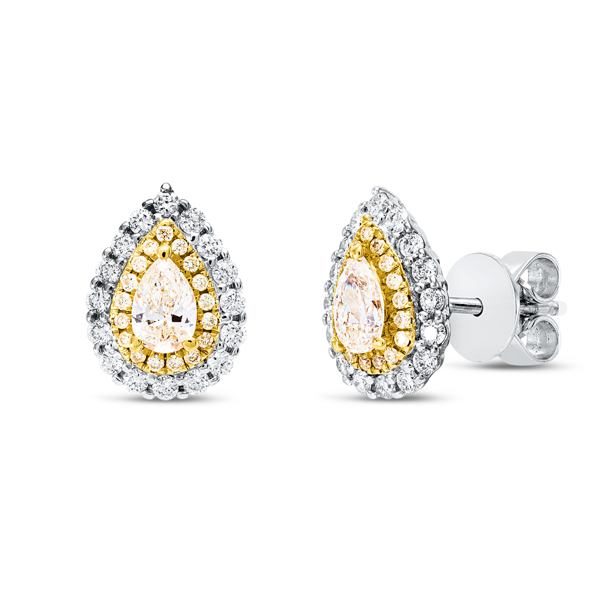 Farbiger Diamant Kolczyki - 2U461-K