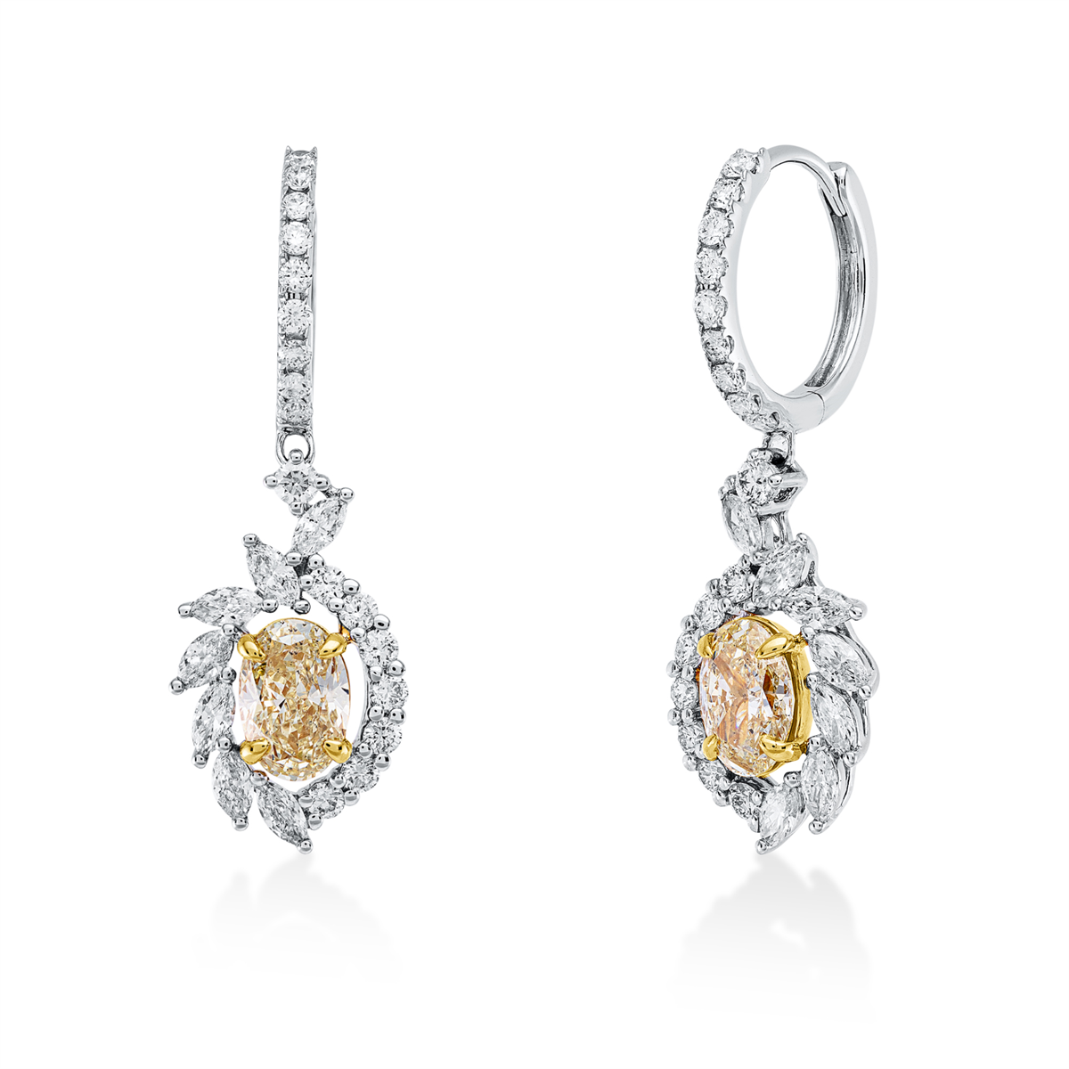 Farbiger Diamant Kolczyki - 2U465-K