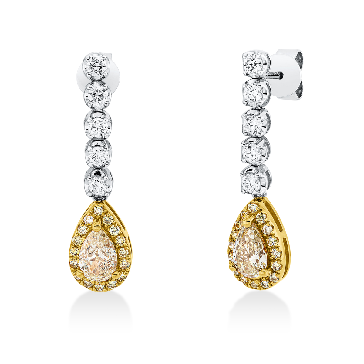 Farbiger Diamant Kolczyki - 2W893