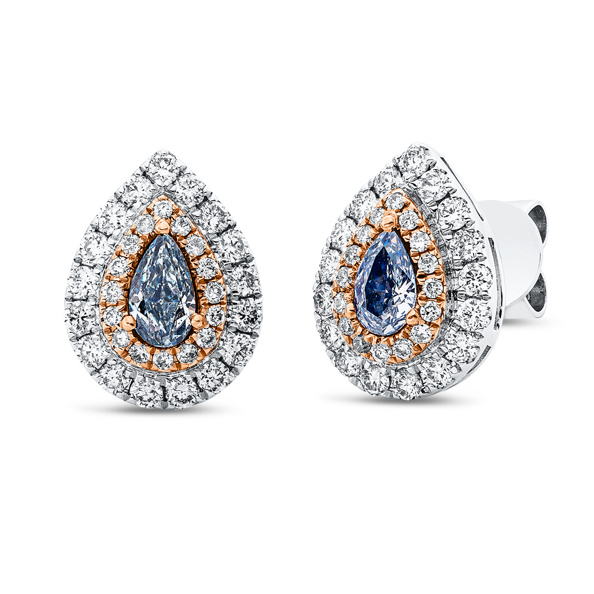 Farbiger Diamant Kolczyki - 2X030