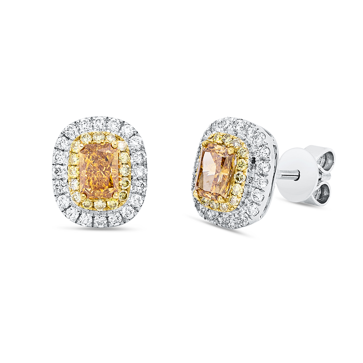 Farbiger Diamant Kolczyki - 2X032