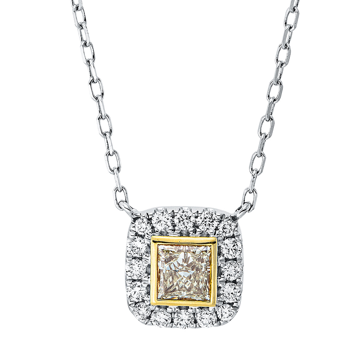 Farbiger Diamant Naszyjnik - 4K308