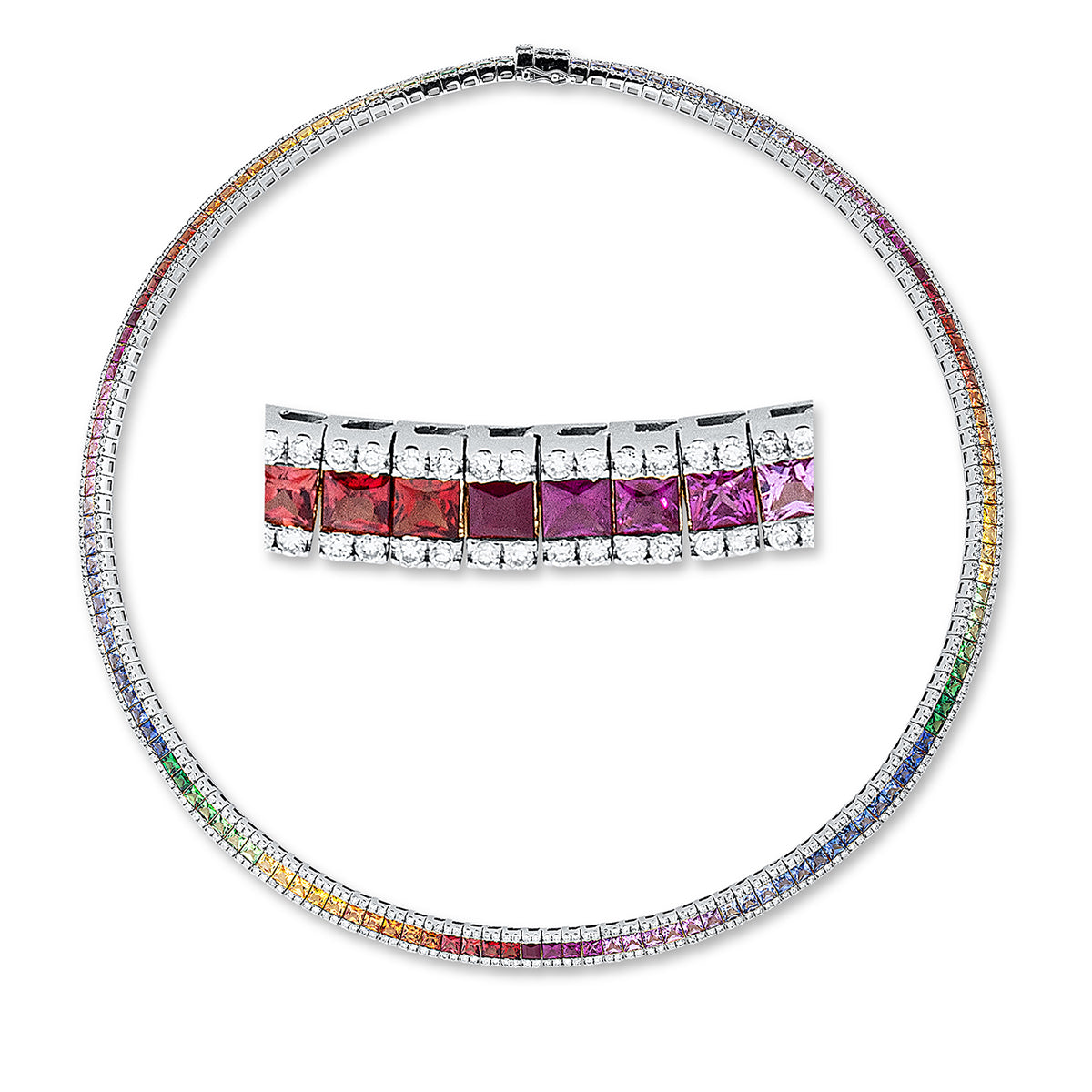 Rainbow & Multicolor Naszyjnik - 4L706-K
