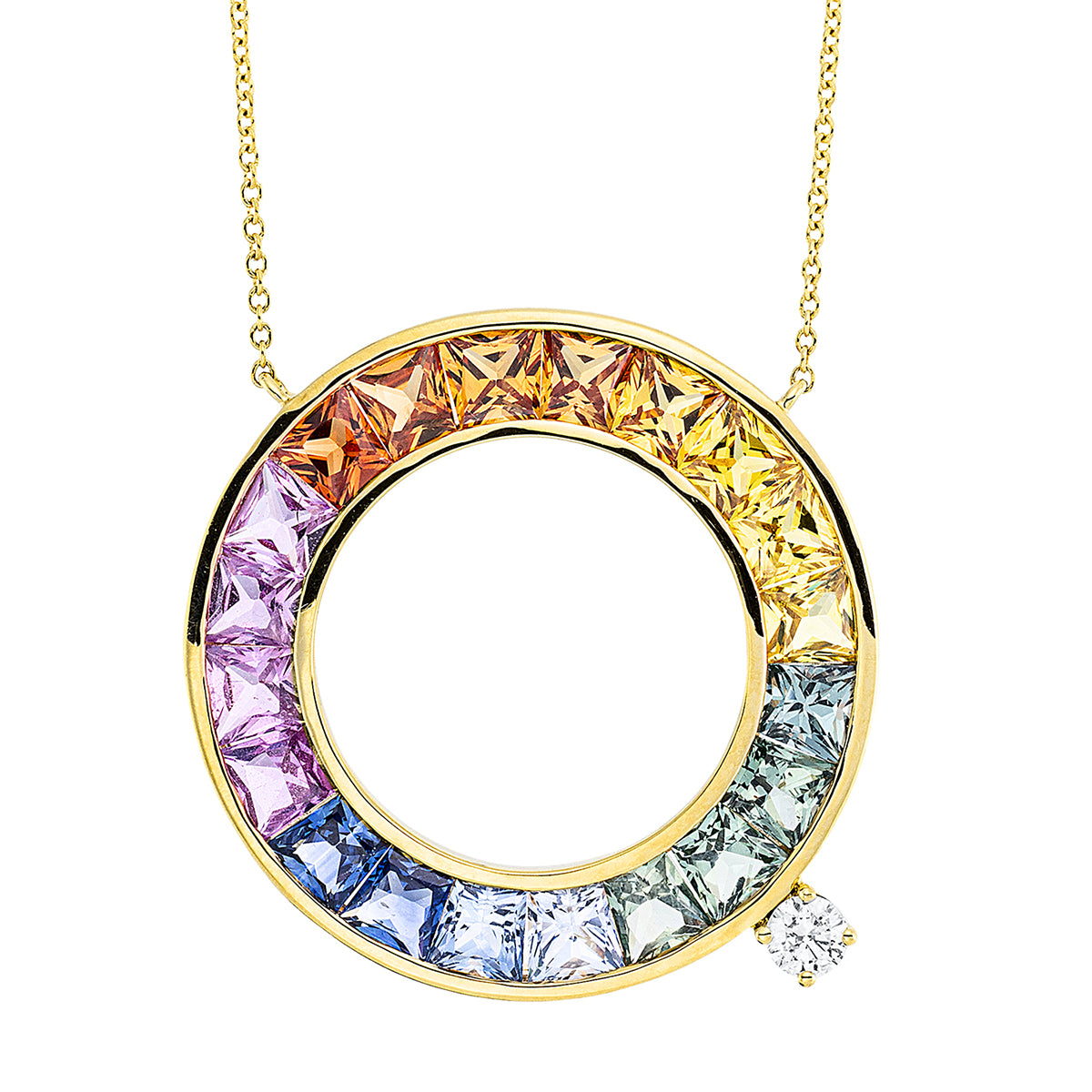 Rainbow & Multicolor Naszyjnik - 4L740-K - obrazek 2