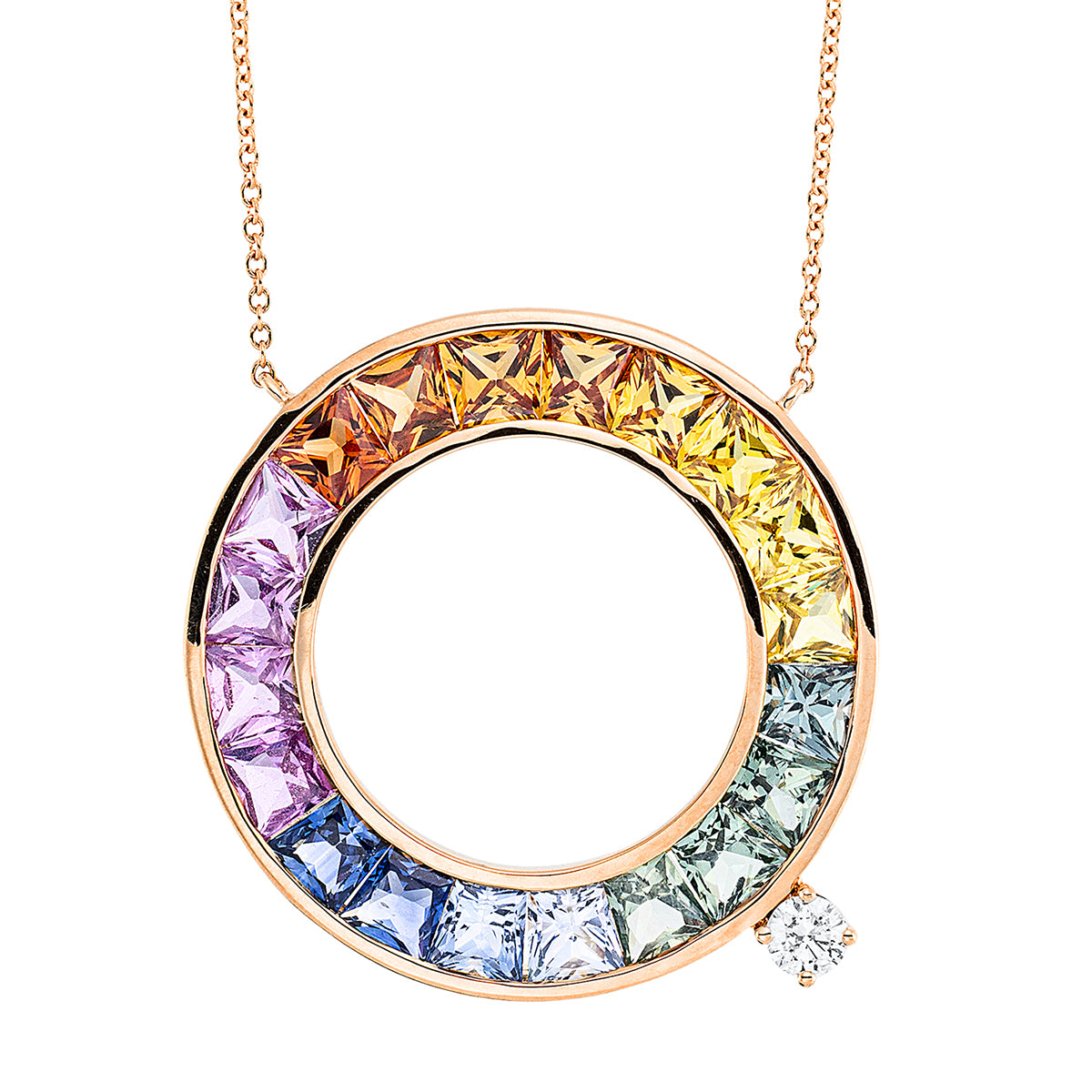 Rainbow & Multicolor Naszyjnik - 4L740-K - obrazek 3