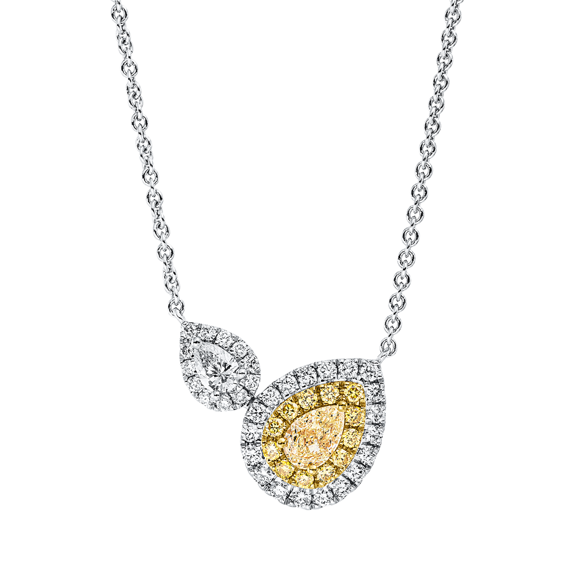 Farbiger Diamant Naszyjnik - 4N453-K