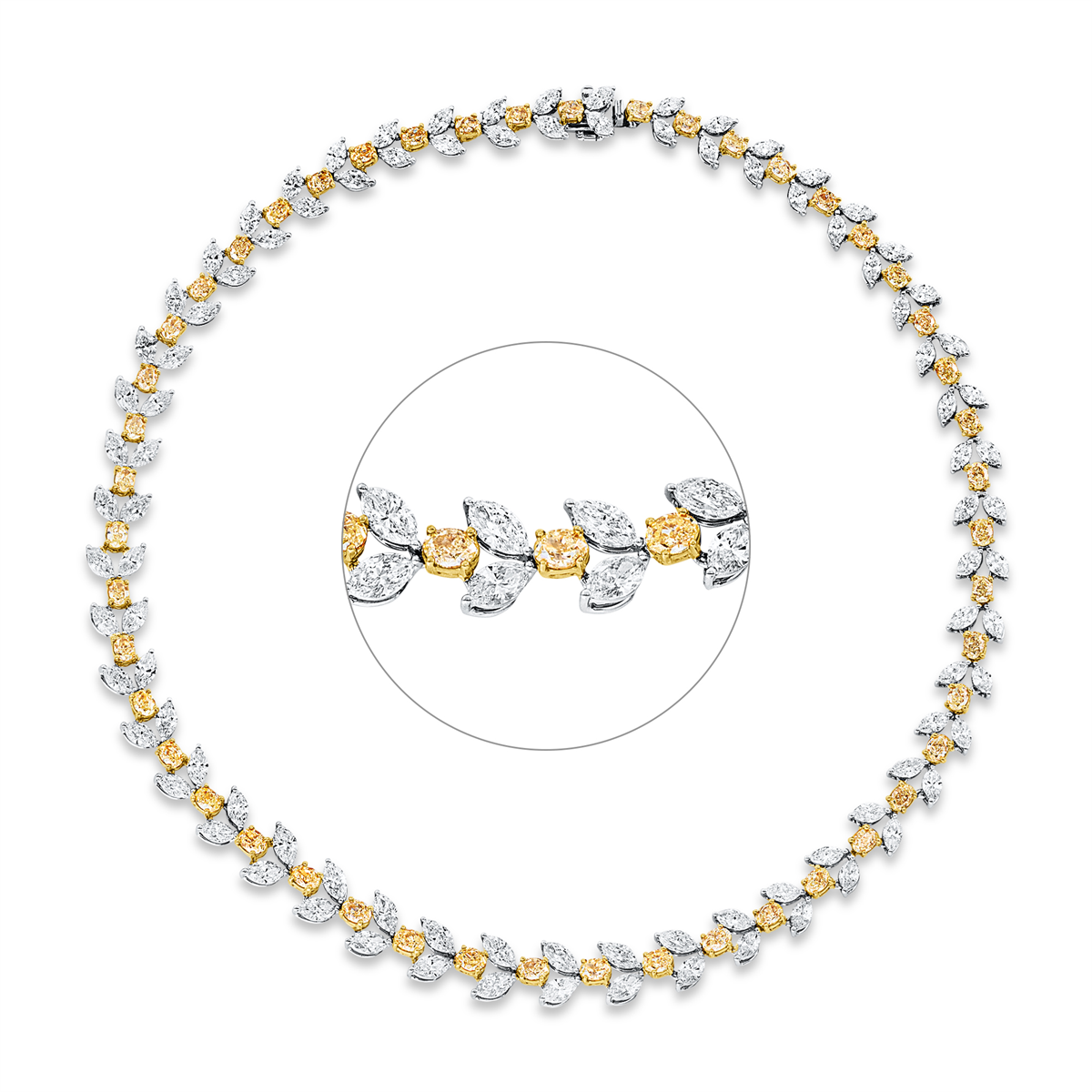 Farbiger Diamant Naszyjnik - 4N973-K