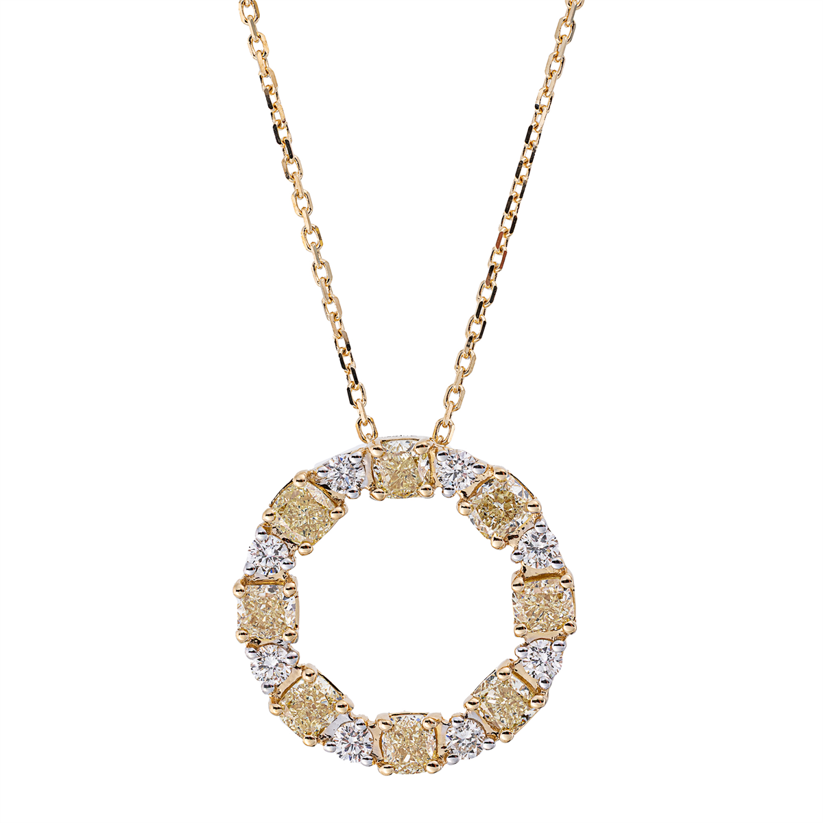 Farbiger Diamant Naszyjnik - 4N982-K