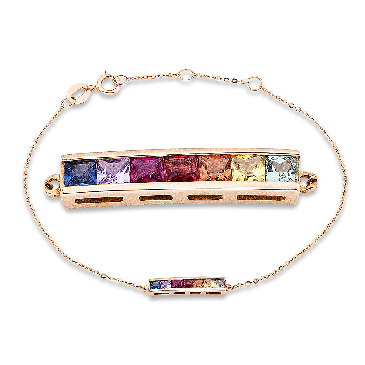 Rainbow & Multicolor Bransoletka - 5E082 - obrazek 2
