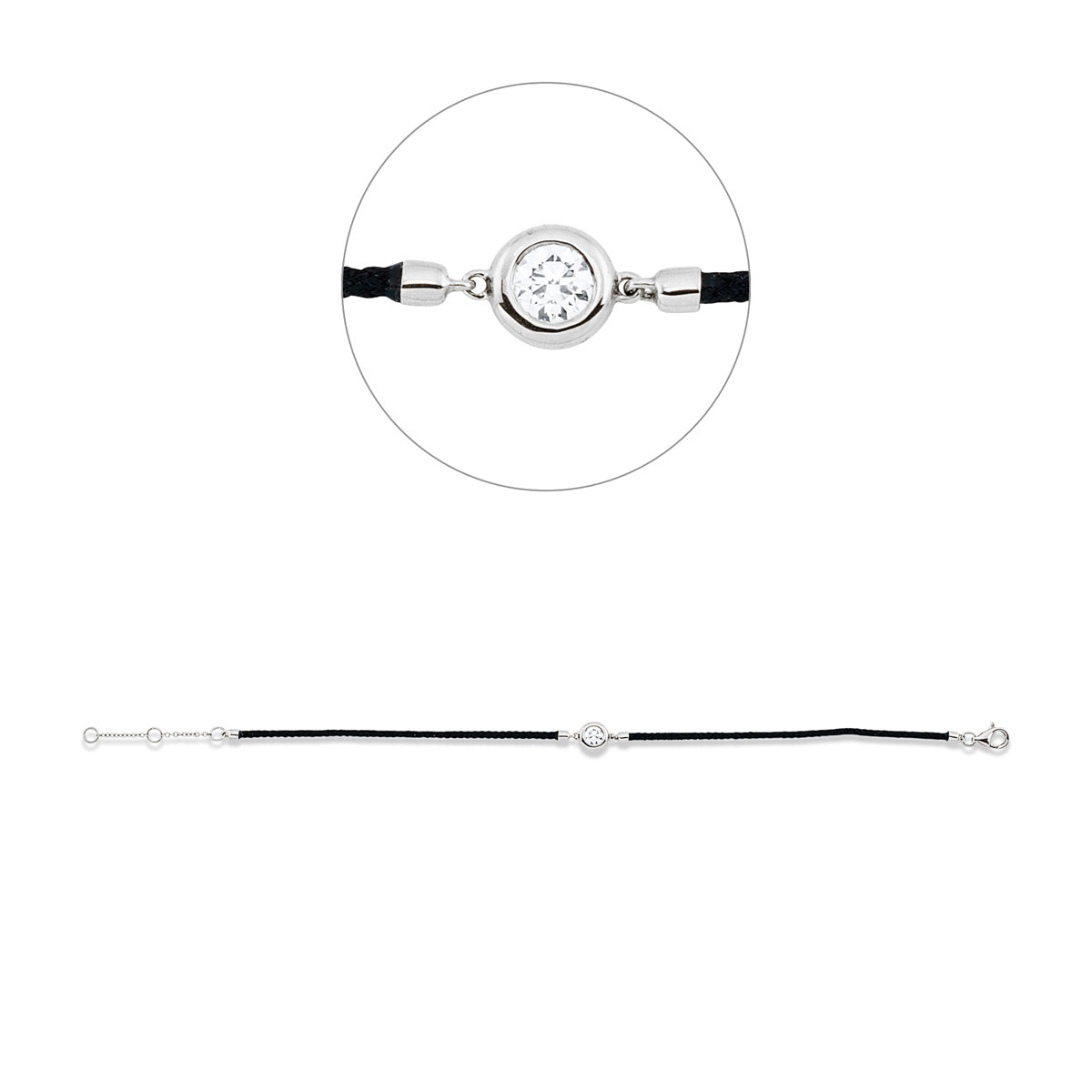 Leder- & Stoffband Bransoletka - 5G363 - obrazek 2