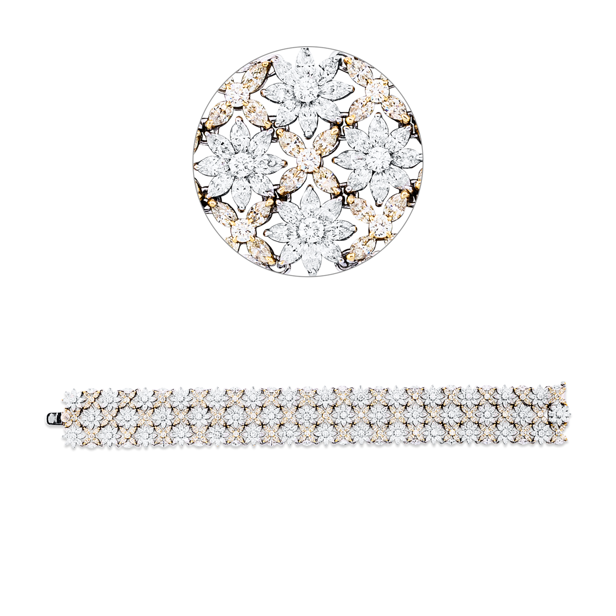 Farbiger Diamant Bransoletka - 5G437