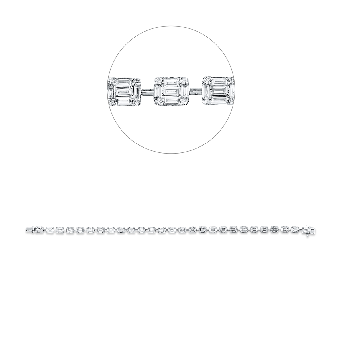 Baguette Illusion Bransoletka - 5G634